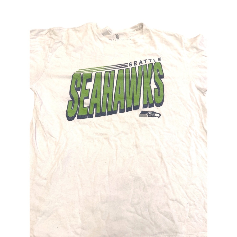 Junk Food Seattle Seahawks Mens Large White Graphic T-Shirt NFL Football Tee